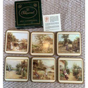 Pimpernel Country Life Cottage Coaster set of 6 gift